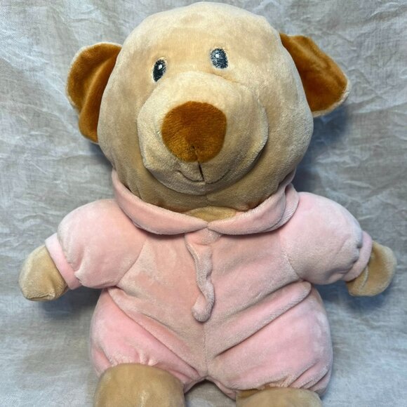 Baby TY PJ Bear Pink Non-Removable Pajamas Plush Toy - Picture 1 of 6